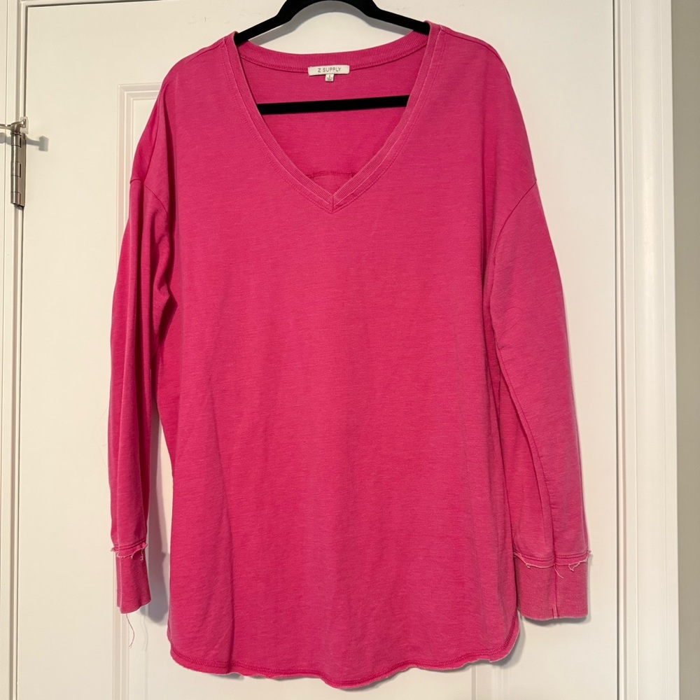 Z Supply Pink V-Neck Top